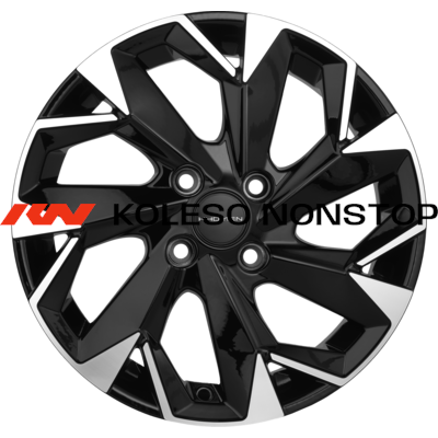 Khomen Wheels 6x15/4x100 ET39 D56,6 KHW1508 (Cobalt) Black-FP