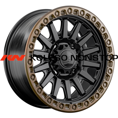 LS FlowForming 9x17/5x150 ET25 D110,1 RC90 BKS+BZSDSL (конус, Колпак+лого)