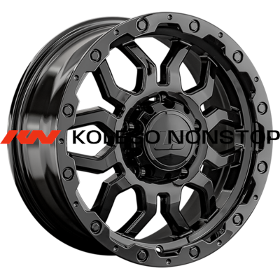 LS 8x17/5x150 ET45 D110,1 1285 BK (конус, Колпак+лого)