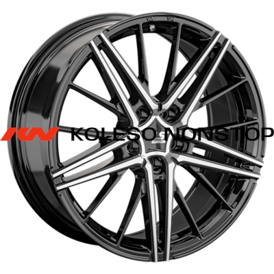 LS FlowForming 8x20/5x120 ET45 D72,6 RC76 BKF (конус, Колпак+лого)