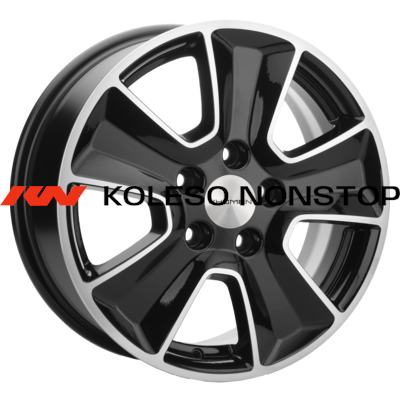 Khomen Wheels 6,5x16/5x114,3 ET43 D67,1 KHW1601 (Huyndai/Kia) Black-FP