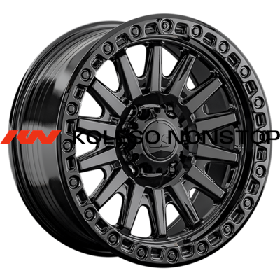 LS FlowForming 9x18/5x150 ET25 D110,1 RC90 BK (конус, Колпак+лого)