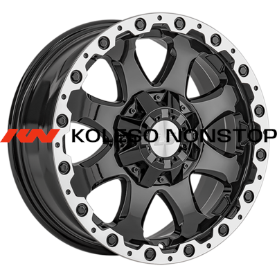 LS 8x17/6x139,7 ET36 D100,1 1375 BKL (конус, Колпак+лого)