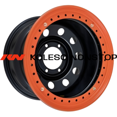 Off-Road Wheels 8x16/6x139,7 ET-19 D110 Тойота Ниссан с бедлоком (оранжевый) черный