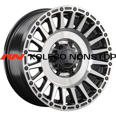 LS FlowForming 8x17/6x139,7 ET36 D100,1 RC95 BKSF (конус, Колпак+лого)