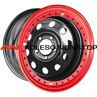 Off-Road Wheels 8x15/5x114,3 ET-19 D84 Jeep черный с бедлоком (красный)