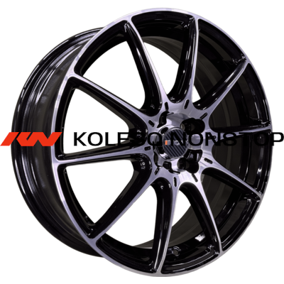 INCH 6,5x17/4x100 ET43 D60,1 FA8537 Gloss Black Machined Face (ZJH) FlowForming