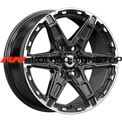 K&K 8x18/6x114,3 ET42 D66,1 Дистрикт (КС1159) черный бриллиант