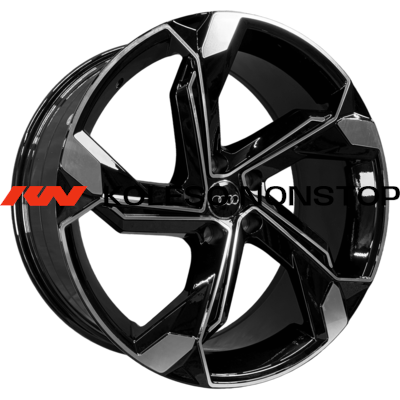 Hengde 9x20/5x112 ET37 D66,45 5108 Clear powder gloss black machined face (HNGD)
