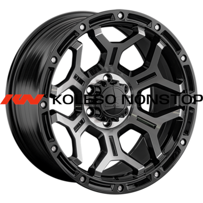LS FlowForming 9x20/6x114,3 ET25 D67,1 RC68 BKF (конус, Колпак+лого)