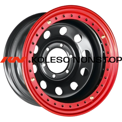Off-Road Wheels 10x16/6x139,7 ET-44 D110 Тойота Ниссан с бедлоком (красный) Черный