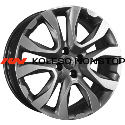 K&K 7x17/4x100 ET43 D60,15 Протон (X-Ray Cross) (КС769) Антрацит-алмаз