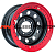 Off-Road Wheels 10x16/5x139,7 ET-44 D110 УАЗ черный с бедлоком (красный)