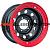 Off-Road Wheels 8x16/5x139,7 ET-24 D110 УАЗ черный с бедлоком (красный)