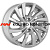 K&K 6x15/4x100 ET37 D60,1 Lada XRAY (КС882) Сильвер
