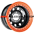 Off-Road Wheels 8x15/6x139,7 ET-19 D110 Тойота Ниссан черный с бедлоком (оранжевый)