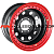 Off-Road Wheels 8x16/6x139,7 ET-19 D110 Тойота Ниссан черный с бедлоком (красный)